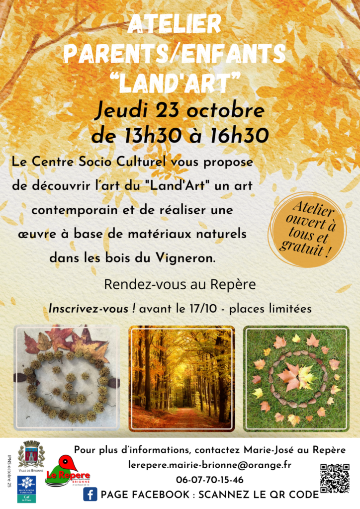 Atelier parents/enfants Land'Art oct.2025