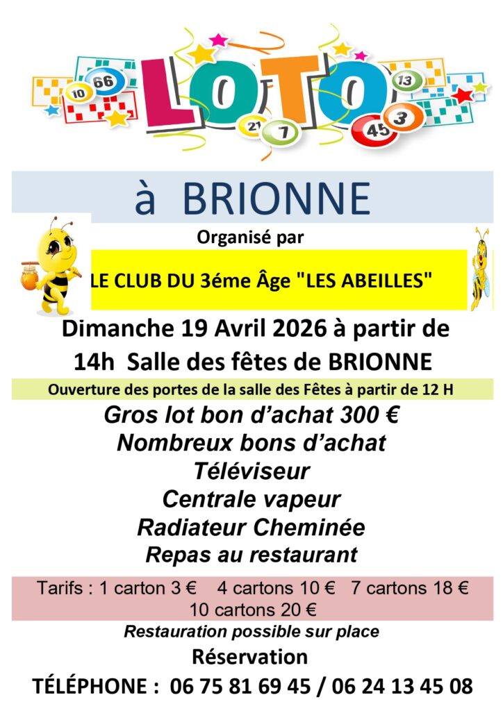 LOTO Club des Abeilles 2026