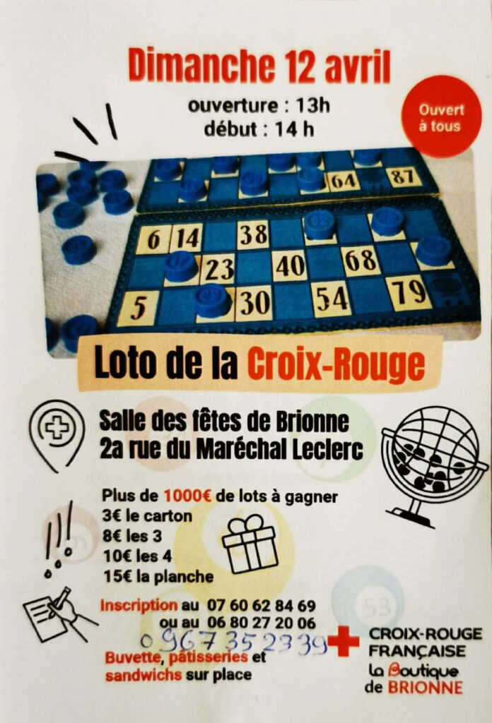 LOTO Croix Rouge AVRIL 2026