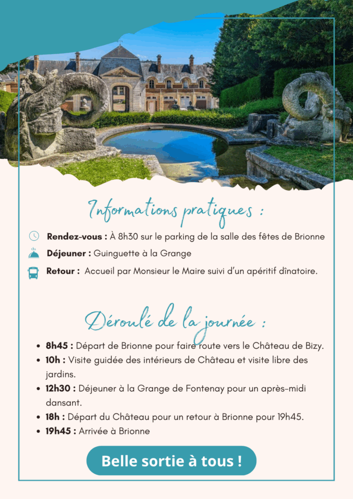 SORTIE DES AINES PROGRAMME 2026