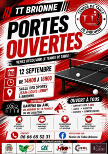 TENNIS DE TABLE DE BRIONNE PORTE OUVERTE 12 SEPT 2026